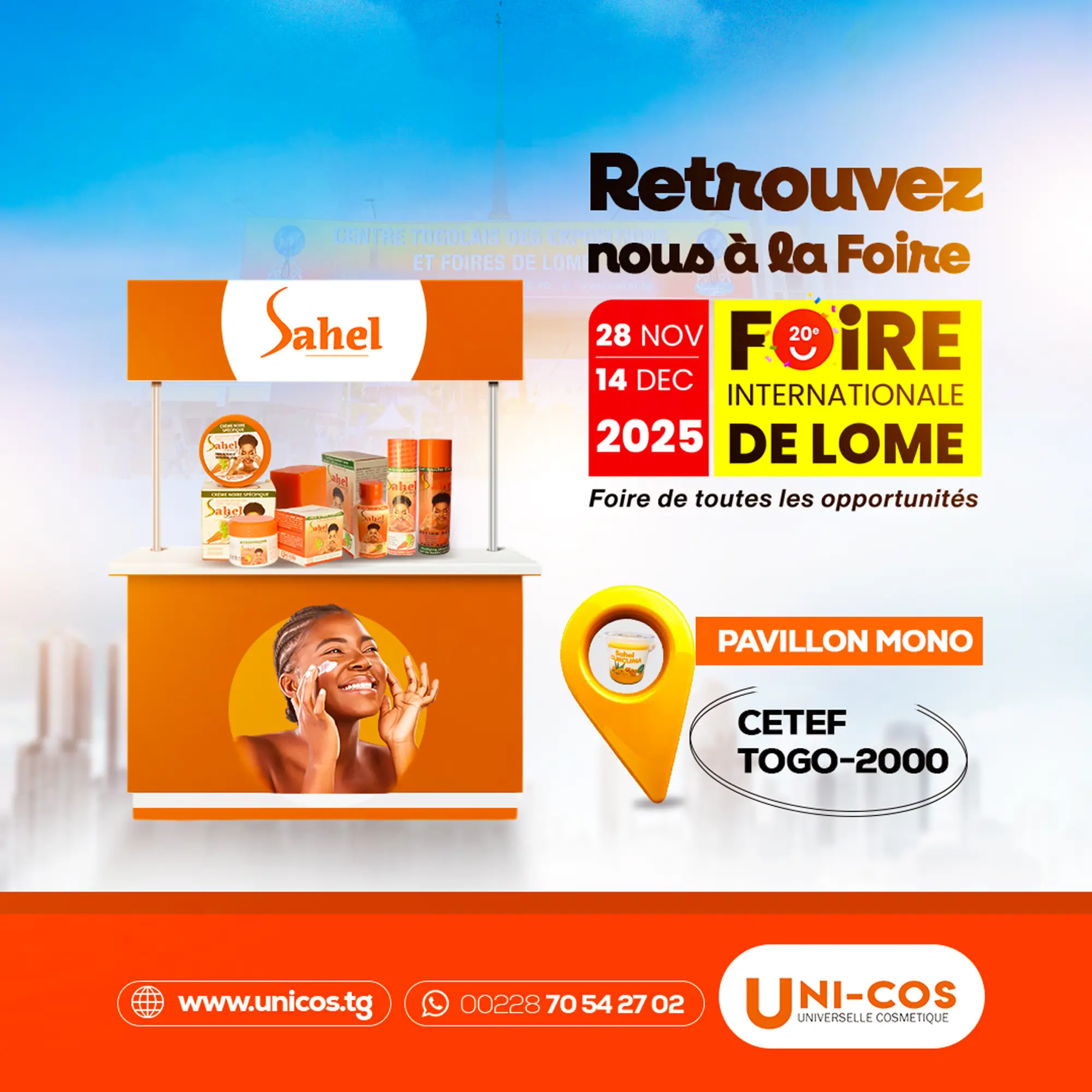 UNI-COS & Sahel à la 20ᵉ Foire Internationale de Lomé 2025