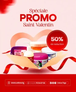 Promo Saint-Valentin -50 % sur les produits UNICOS