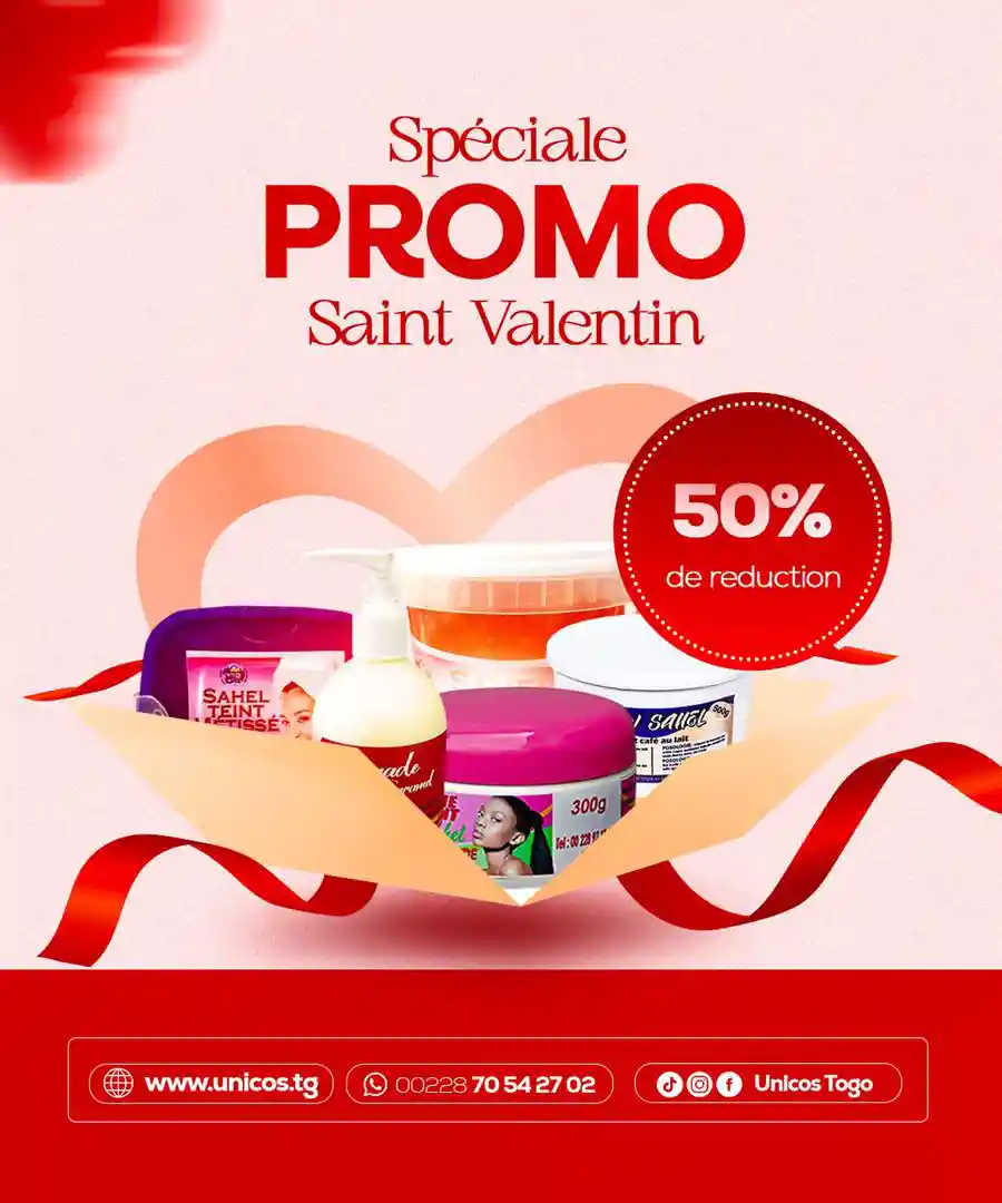 Promo Saint-Valentin -50 % sur les produits UNICOS