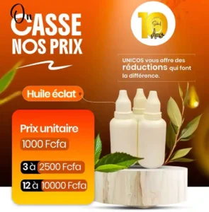On casse nos prix ! Profitez des offres exceptionnelles sur l'Huile Éclat de UNICOS