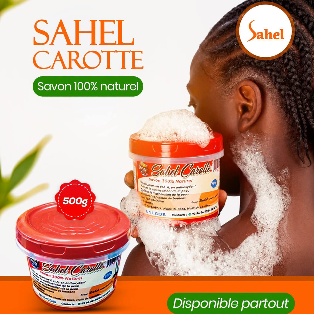 SAHEL CAROTTE – LE SAVON 100 % NATUREL DE UNICOS