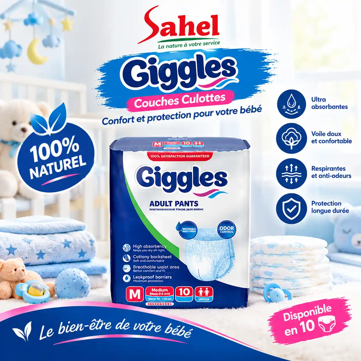Giggles Couches Culottes : le confort de votre bébé au quotidien