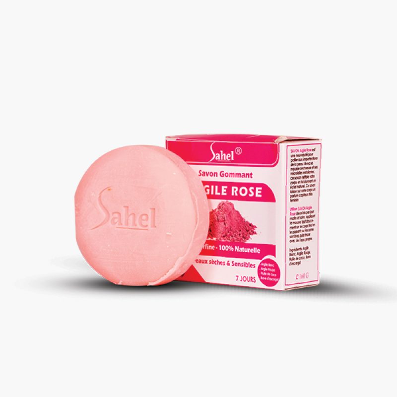 Savon Sahel argile rose